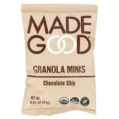 MadeGood, Granola Minis, Schokoladenstückchen, 5 Packungen, 0,85 Unzen (24 g)
