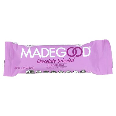 MadeGood, batoniki granola, czekolada mżawka, tort urodzinowy, 5 barów, 0,85 uncji (24 g) każdy