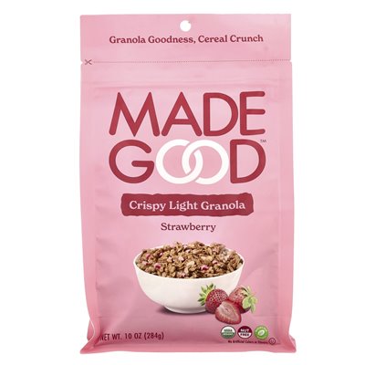 MadeGood, chrupiąca granola, truskawka, 10 uncji (284 g)