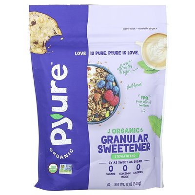 Pyure, Organic Granular Sweetener, Stevia Blend, 12 oz (340 g) Pyure, Organic Granular Sweetener, Stevia Blend, 12 oz (340 g)