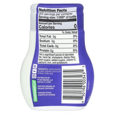 Pyure, Organic Liquid Stevia Sweetener, Simply Sweet, 1.8 fl oz (53 ml)