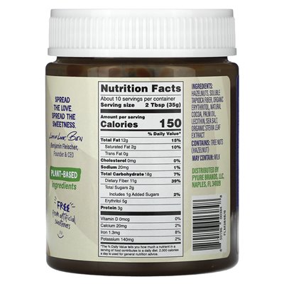 Pyure, orzechy laskowe rozprzestrzeniane z kakao, non-GMO, keto, bezglutenowe, 13 uncji (369 g)