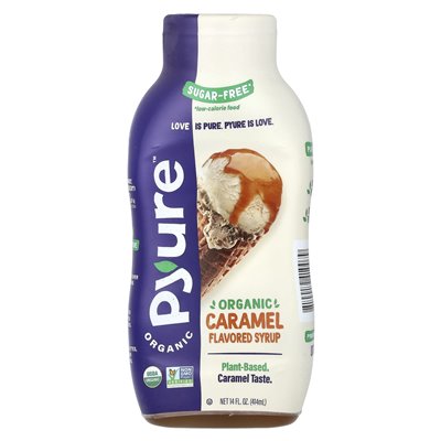 Pyure, organiczny syrop o smaku karmelowym, bez cukru, 14 fl oz (414 ml)