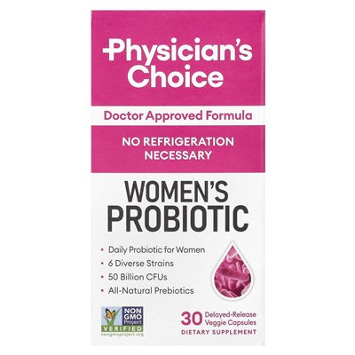 Doctor's Choice, Probiotikum für Frauen, 50 Milliarden KBE, 30 vegetarische Kapseln mit verzögerter Wirkung