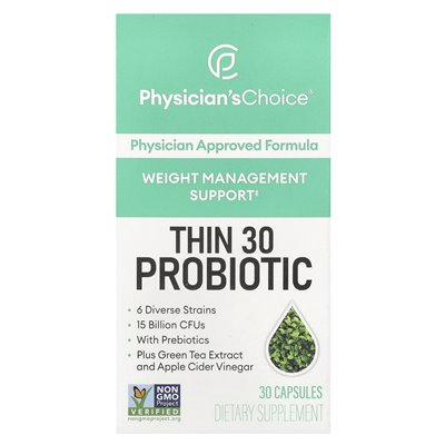Doctor's Choice, Thin 30 Probiotics, 15 Billion CFU, 30 Capsules