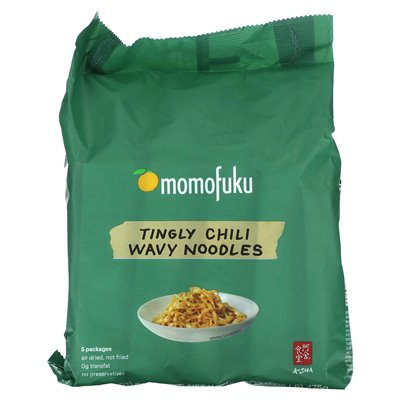 Momofuku, Medium Chili Wavy Noodles, 5 Packets 3.35 oz.(95 g) each Momofuku, Medium Chili Wavy Noodles, 5 Packets 3.35 oz.(95 g) each