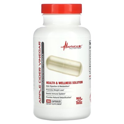 Metabolic Nutrition, Apfelessig, 90 Kapseln