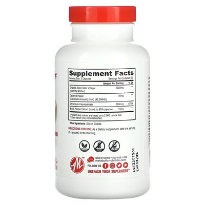 Metabolic Nutrition, Apfelessig, 90 Kapseln