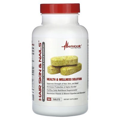 Metabolic Nutrition, Haut, Haare und Nägel, 90 Tabletten