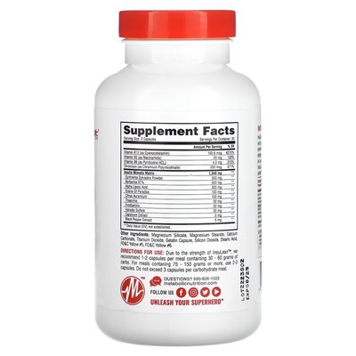 Metabolic Nutrition, Insulan, 90 Capsules