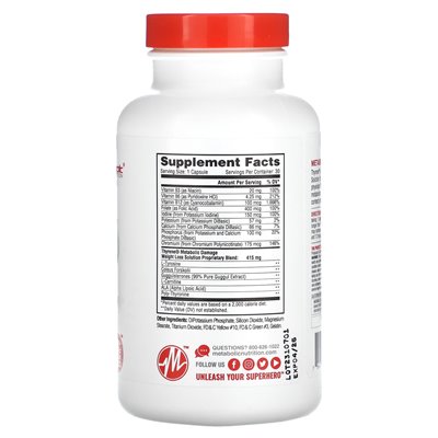 Metabolic Nutrition, Tyren, Schlankheitslösung bei Stoffwechselschäden, 30 Kapseln Metabolic Nutrition, Tyren, Schlankheitslösung bei Stoffwechselschäden, 30 Kapseln