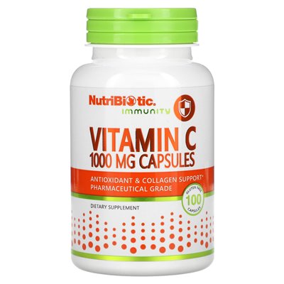 Nutribiotyk, odporność, witamina C, 1000 mg, 100 kapsułek bezglutenowych Nutribiotyk, odporność, witamina C, 1000 mg, 100 kapsułek bezglutenowych