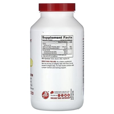 Metabolic Nutrition, Fish 3000, 3000 mg, 180 Softtabletten (1000 mg pro Softtablette)