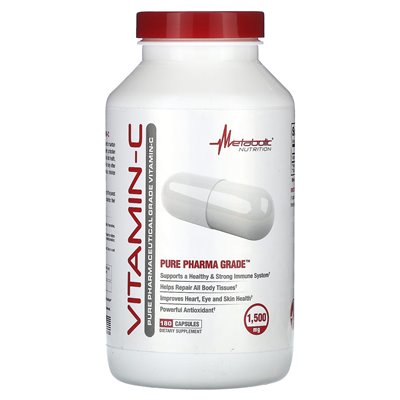 Metabolic Nutrition, Vitamin-C, 1500 mg, 180 capsules (750 mg per capsule)