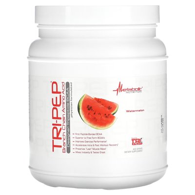 Metabolic Nutrition, Tri-Pep, verzweigtkettige Aminosäure, Wassermelone, 14,1 oz. (400 g) Metabolic Nutrition, Tri-Pep, verzweigtkettige Aminosäure, Wassermelone, 14,1 oz. (400 g)