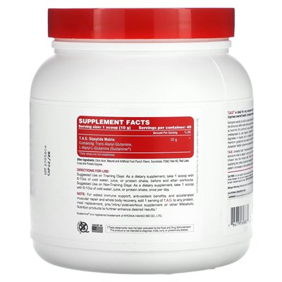Metabolic Nutrition, T.A.G., Fruit Punch, 400 g Metabolic Nutrition, T.A.G., Fruit Punch, 400 g