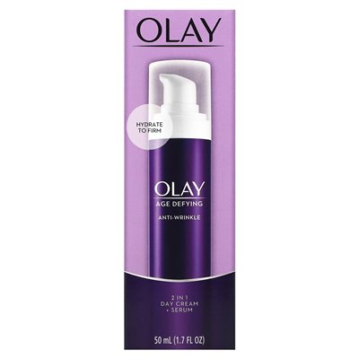 Olay, Age Defying, Anti-Falten, 2-in-1-Tagescreme + Serum, 50 ml (1,7 fl. oz.)