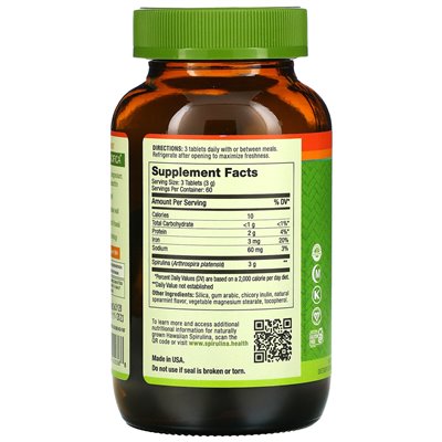 Nutrex Hawaii, Pure Hawaiian Spirulina, Spearmint, 1000 mg, 180 tabletek
