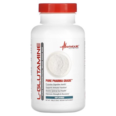 Odżywianie metaboliczne, L-glutamina, niezmienna, 3,52 uncji (100 g)