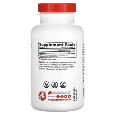 Odżywianie metaboliczne, L-glutamina, niezmienna, 3,52 uncji (100 g)