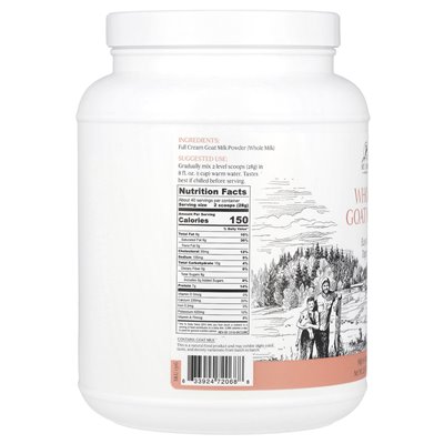 Mt. Capra, całe kozie mleko, 2,5 funta (1,13 kg) Mt. Capra, całe kozie mleko, 2,5 funta (1,13 kg)