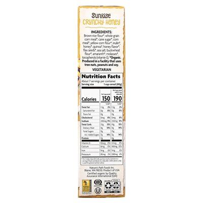 Nature's Path, Organic Sunrise Crunchy Honey Flakes, 10.6 oz (300 g)
