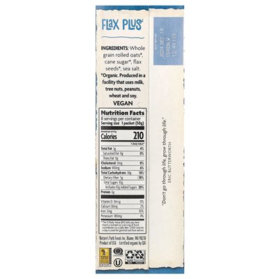Nature's Path, Organic Instant Fakmeal, Flax Plus, 8 pakietów, 14 uncji (400 g) Nature's Path, Organic Instant Fakmeal, Flax Plus, 8 pakietów, 14 uncji (400 g)