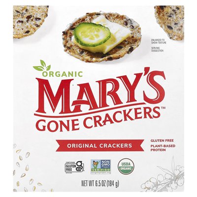 Mary's Gone Crackers, Organiczne oryginalne krakersy, 6,5 uncji (184 g)