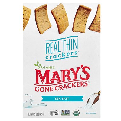 Mary's Gone Crackers, Bio-Cracker, sehr dünn, Meersalz, 5 oz (142 g)
