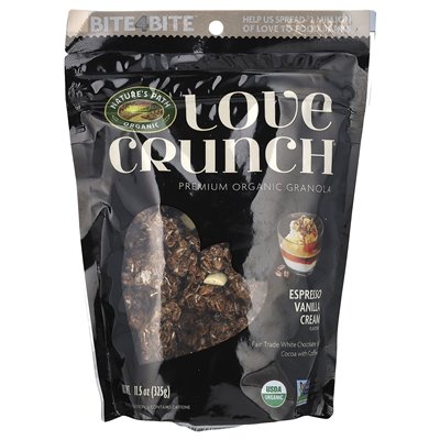 Nature's Path, Love Crunch, premium organiczna granola, krem waniliowy espresso, 11,5 uncji (325 g) Nature's Path, Love Crunch, premium organiczna granola, krem waniliowy espresso, 11,5 uncji (325 g)