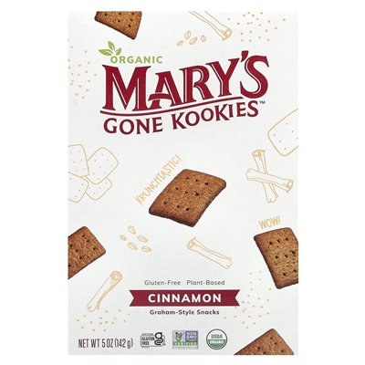 Mary's Gone Crackers, Bio-Graham-Cracker, Zimt, 5 oz (142 g)