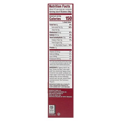 Mary's Gone Crackers, Bio-Graham-Cracker, Zimt, 5 oz (142 g)