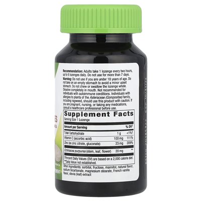 Nature's Way, Lozenges cynk, dzikie jagody, 60 wegańskich ssaków