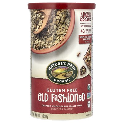 Nature's Path, Bio-Vollkorn-Haferflocken, glutenfrei, altmodisch, 18 oz (510 g) Nature's Path, Bio-Vollkorn-Haferflocken, glutenfrei, altmodisch, 18 oz (510 g)