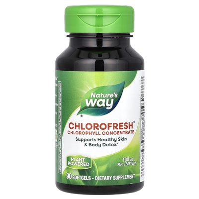 Nature's Way, Chlorofresh, Clorofil Concentrat, 100 mg, 90 miękkich (50 mg na miękką)