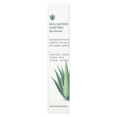 Nature Republic, Real Squeeze Aloe Augenserum, 0,5 fl oz (15 ml)
