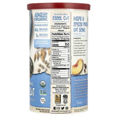 Ścieżka natury, Organiczne owies pełnoziarniste, bezglutenowe, stalowe cięcie, 30 uncji (850 g) Ścieżka natury, Organiczne owies pełnoziarniste, bezglutenowe, stalowe cięcie, 30 uncji (850 g)