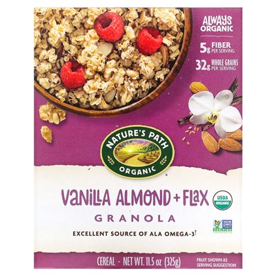 Nature's Path, Organic, Vanilla Almond + Lelx Granola Cereal, 11.5 oz (325 g)
