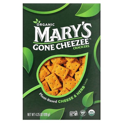 Mary's Gone Crackers, Mary's Gone Cheeze Plant Cheese &amp Herb, 4,25 uncji (120 g)