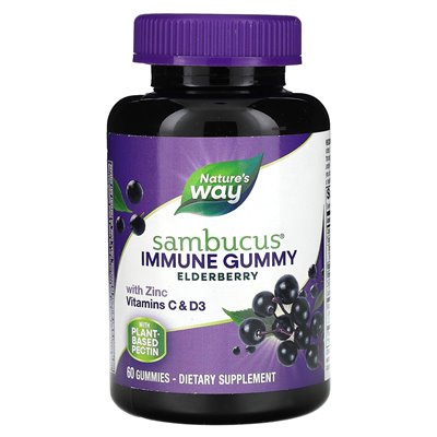 Nature's Way, Sambucus, Immunisiertes Gummibärchen, Erom Bronberry, 60 Gummibärchen