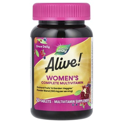Nature, Alive! Komplettes Multivitamin für Frauen, 50 Tabletten