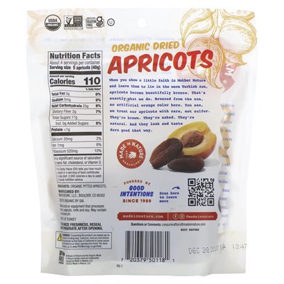Hergestellt in der Natur, getrocknete Bio-Aprikosen, ausrangierte und abgefallene Bäume, 6 oz (170 g)