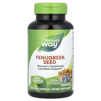 Nature's Way, Penaugreek Seed, 1130 mg, 180 wegańskich kapsułek (565 mg na kapsułkę)