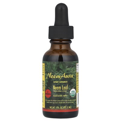Neemaura, Neem Leaf, płynny ekstrakt ziołowy, 1 Fl Oz (29,57 ml)