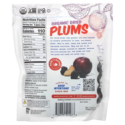 Made in Nature, Organic Dried Prunes, 6 oz (170 g)