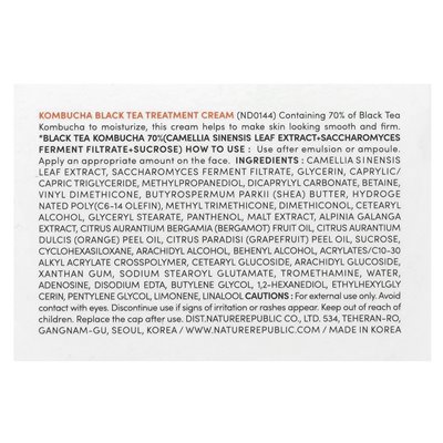 Nature Republic, Czarna Herbata Kombucha, krem ​​do leczenia 70%, 1,69 fl oz (50 ml)