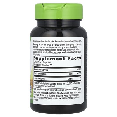 Nature's Way, Penaugreek Seed, 1130 mg, 100 vegan capsules (565 mg per capsule)