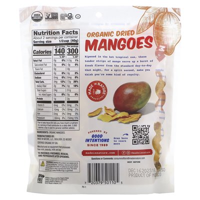 Made in Nature, Organic Dried Mango, Sour and Unsuccessful, 3 Ounces (85 G)