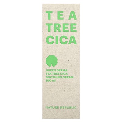 Nature Republic, Green Derma Tree Tree CICA, krem ​​kojący, 3,38 fl oz (100 ml)