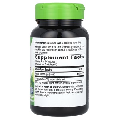 Nature's Way, pokrzywa, 870 mg, 100 wegańskich kapsułek (435 mg na kapsułkę)